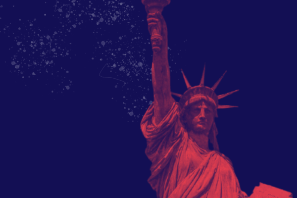 Statue of Liberty with textured background