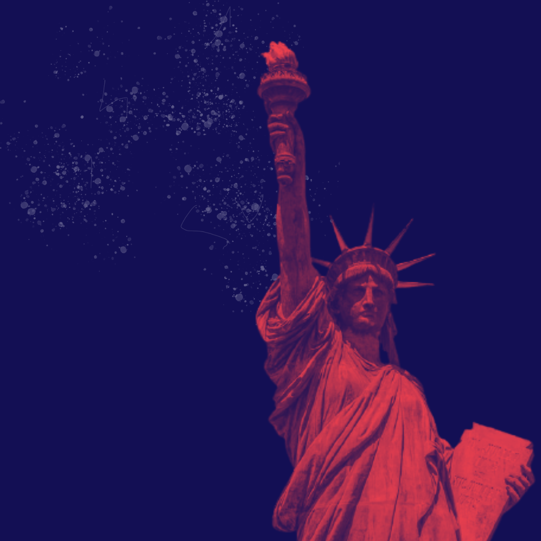 Statue of Liberty with textured background