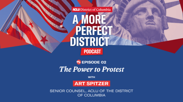 A more perfect district podcast, episode 2, the power to protest with Art Spritzer.