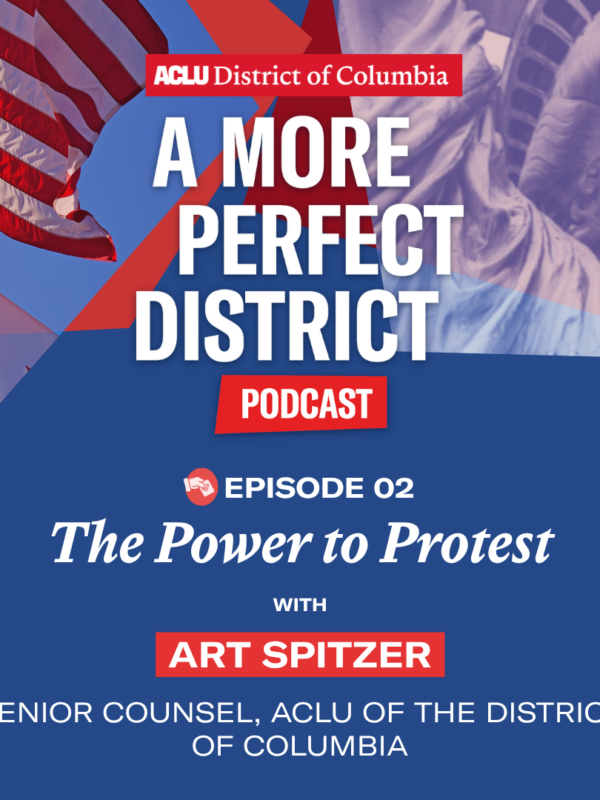 A more perfect district podcast, episode 2, the power to protest with Art Spritzer.