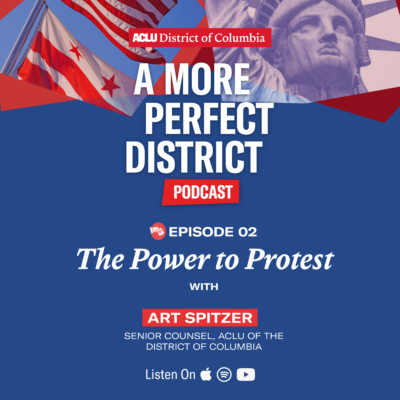 A more perfect district podcast, episode 2, the power to protest with Art Spritzer.