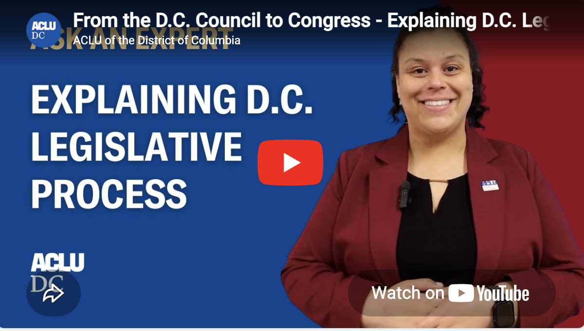 Pictured is Melissa Wasser, Senior Policy Counsel at the ACLU of DC.
