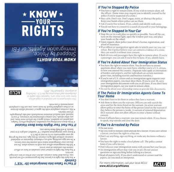 Know Your Rights- Immigration 