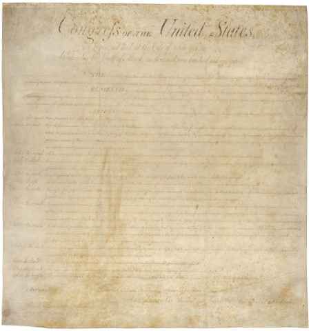 First page of the Bill of Rights