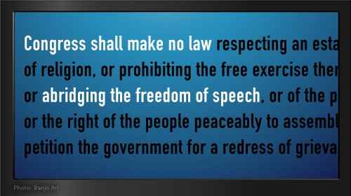 Congress shall make no law with full text of First Amendment