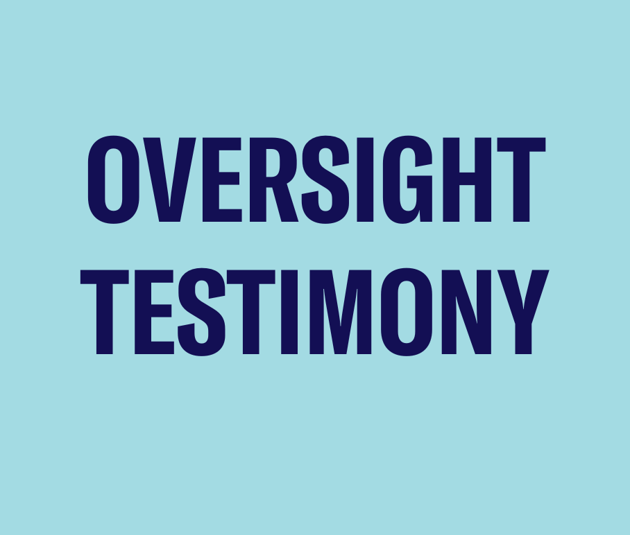 OVERSIGHT TESTIMONY