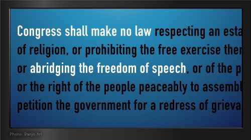 Congress Shall Make No Law Congress shall make no law with full text of First Amendment