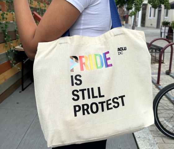 Pride is still protest tote bag