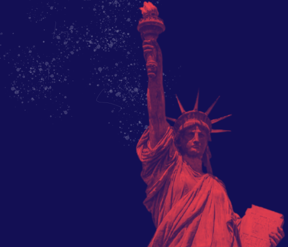 Statue of Liberty with textured background